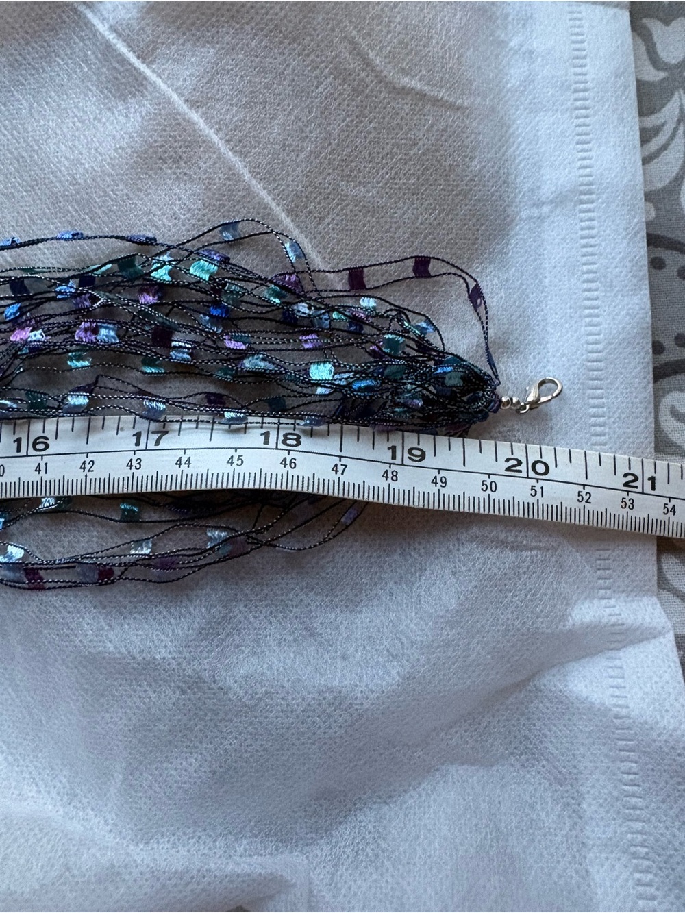 Fibrations Multicolor Ribbon Necklace - Picture 5 of 6